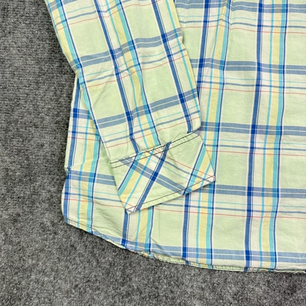 BKE Vintage Western Shirt Mens XL Athletic Fit Plaid Pearl Snap Cowboy Buckle